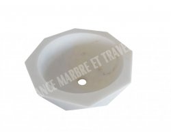Marbre Blanc Vasque Octogonal 40x40 cm 2