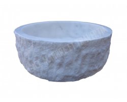 Marbre Blanc Vasque Cylindre Éclate