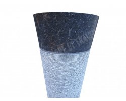 Marbre Noir Piédestal Vasque Strié 2