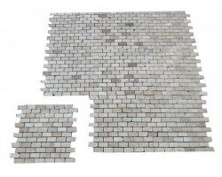 Travertin Beige Mosaïque 2,3x4,8 cm Rebouche  2