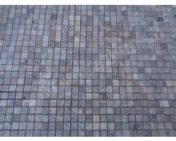Travertin Silver Mosaïque 2,3x2,3 cm Adouci 2