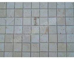 Travertin Ivoire Mosaïque 4,8x4,8 cm Antique 2