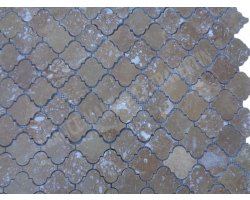 Travertin Noce Mosaïque Arabesque Lanterne Adouci 2