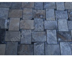 Travertin Silver Mosaïque 4,8x7,5 cm Adouci  2