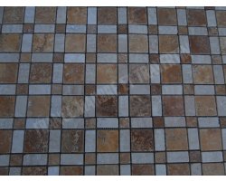 Travertin Jaune & Beige Mosaïque Carré Antique 2