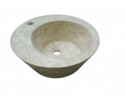 Travertin Beige Vasque Croissant Adouci 2