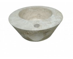 Travertin Beige Vasque Croissant Adouci 2