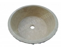 Travertin Beige Vasque Conique Éclate 2