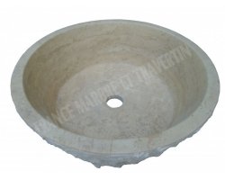 Travertin Beige Vasque Conique Éclate 2
