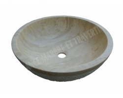 Travertin Beige Vasque Bol Strie  2
