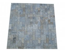 Travertin Silver Mosaïque 3 Format Antique  2