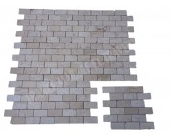 Travertin Ivoire Mosaïque 4,8x10 cm Antique  2