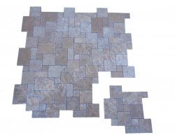 Travertin Noce Mosaïque Big Opus Romain Antique  2