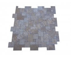 Travertin Noce Mosaïque Big Opus Romain Antique  2