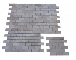 Travertin Beige Mosaïque 4,8x10 cm Poli  2