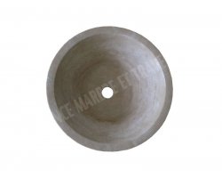 Travertin Beige Vasque Conique Strié 2
