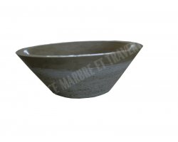 Travertin Beige Vasque Conique Strié 2