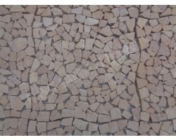 Travertin Jaune Mosaïque Galet Opus Antique  2