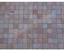 Travertin Valencia Mosaïque 4,8x4,8 cm Antique  2