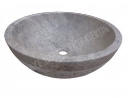 Travertin Silver Vasque Bol Strié 2
