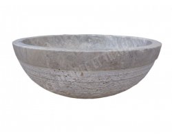 Travertin Silver Vasque Bol Strié 2