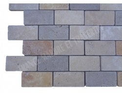 Travertin Mixte Mosaïque 4,8x10 cm Antique  2