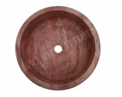 Travertin Rose Vasque Lentille Adouci 2