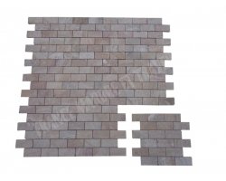 Travertin Valencia Scabas Mosaïque 4,8x10 cm Antique  2