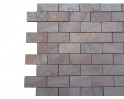 Travertin Valencia Scabas Mosaïque 4,8x10 cm Antique  2