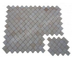 Travertin Beige Clair Mosaïque Lanterne Adouci  2