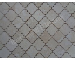 Travertin Beige Clair Mosaïque Lanterne Adouci  2