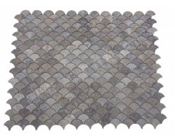 Travertin Silver Arabesque Mosaïque Shell Adouci  2