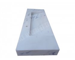 Marbre Blanc Usak Évier Design 151x55x12 cm Poli 2