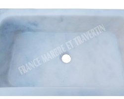 Marbre Blanc Évier 55x32x15 cm Adouci 2