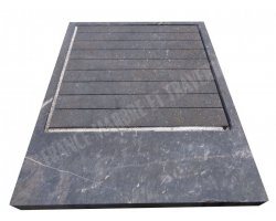 Marbre Noir Bac A Douche 140x110x10 cm 2