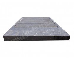 Marbre Noir Bac A Douche 140x110x10 cm 2