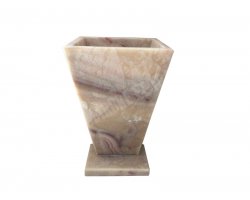 Onyx Miel Piedestal Vasque 50x45 cm Poli