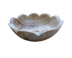 Onyx Miel Vasque Bol Fleur Poli 2