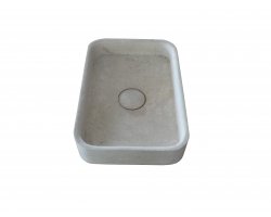 Travertin Beige Évier Bouchon 50x35 10 cm Adouci 2