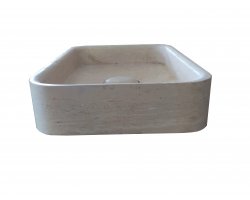 Travertin Beige Évier Bouchon 50x35 10 cm Adouci 2