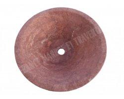 Travertin Rose Vasque Assiette Adouci 2