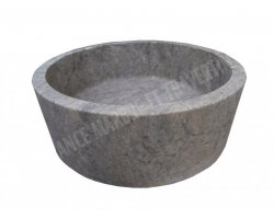 Travertin Gris Silver Vasque Cylindre Adouci 2