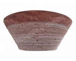Travertin Rose Vasque Conique Strié 2