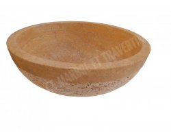 Travertin Jaune Vasque Bol Strié 2