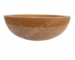 Travertin Jaune Vasque Bol Strié 2