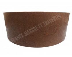 Travertin Noce Vasque Cylindre Adouci 2