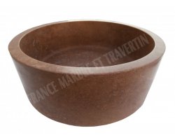 Travertin Noce Vasque Cylindre Adouci 2