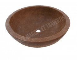 Travertin Noce Vasque Bol Strié 2