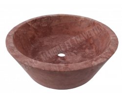 Travertin Rose Vasque Mi- Conique Adouci 2