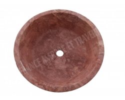 Travertin Rose Vasque Mi- Conique Adouci 2